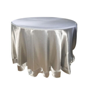 MANTEL REDONDO DE 60" - SATINADO - PLATEADO