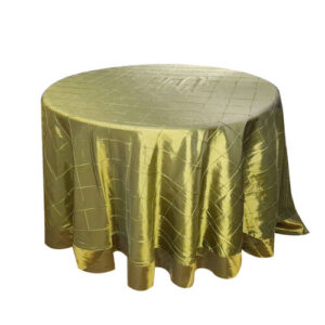 MANTEL REDONDO DE 60" - SATINADO (TAFETAN) - VERDE OLIVA (CUADRO)