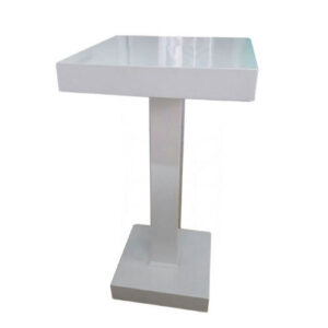 MESA COCTELERA ALTA - BLANCA - CUADRADA