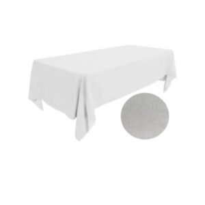 MANTEL RECTANGULARLARGO-BLANCO ( SUEDE)