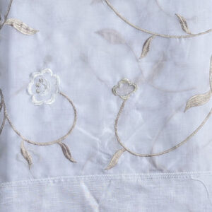 SOBREMANTEL - CHIFON - BLANCO / FLORES (MODELO 2)