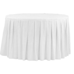 MANTEL REDONDO DE 60" - BLANCO (CON RUCHA)