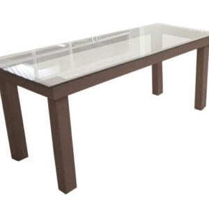 MESA RECTANGULAR - 30"x72" - MADERA / VIDRIO
