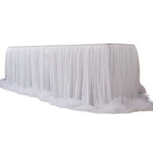 RUCHA CON MANTEL - BLANCA (ORGANZA)