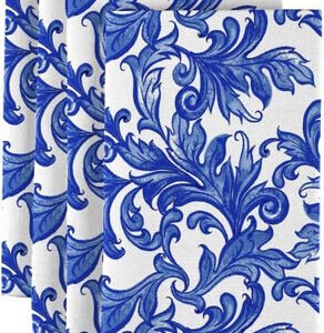 SERVILLETA DE BUFFET - ESTAMPADA - AZUL / BLANCA